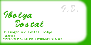 ibolya dostal business card